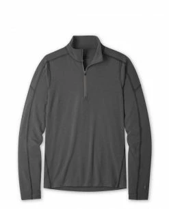 Stio Men's Tipton Tech Half Zip -Stio Online Store M Tipton Tech Half Zip Boundary Black Heather