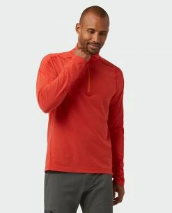 Stio Men's Tipton Tech Half Zip -Stio Online Store M Tipton Tech Half Zip Risk Red 2