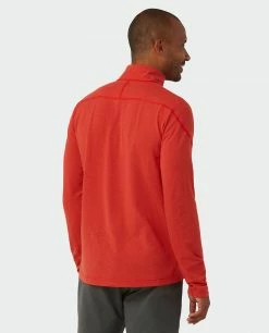 Stio Men's Tipton Tech Half Zip -Stio Online Store M Tipton Tech Half Zip Risk Red 3