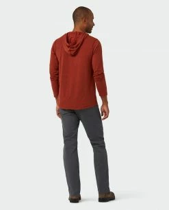 Stio Men's Tipton Tech Hooded Henley -Stio Online Store M Tipton Tech Hooded Henley Roasted Beet Heather 5