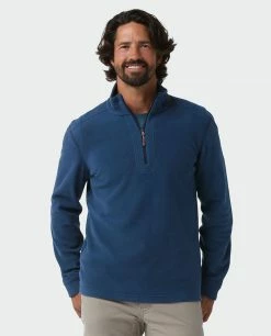 Stio Men's Turpin Fleece Half Zip -Stio Online Store M Turpin Fleece Half Zip Navy Peony Heather 1