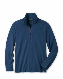 Stio Men's Turpin Fleece Half Zip -Stio Online Store M Turpin Fleece Half Zip Navy Peony Heather