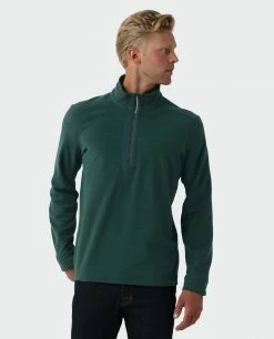 Stio Men's Turpin Fleece Half Zip -Stio Online Store M Turpin Fleece Half Zip Treeline Green Heather 1