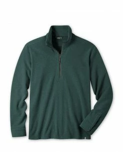 Stio Men's Turpin Fleece Half Zip -Stio Online Store M Turpin Fleece Half Zip Treeline Green Heather