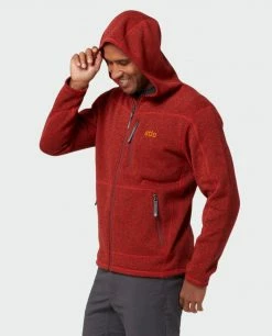 Stio Men's Wilcox Fleece Hoodie -Stio Online Store M Wilcox Fleece Hoodie Risk Red 5 Top