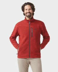 Stio Men's Wilcox Fleece Jacket -Stio Online Store M Wilcox Fleece Jacket Risk Red 3 Top