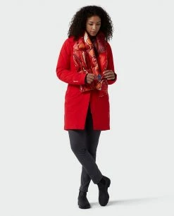 Stio Unisex Hometown Down Scarf -Stio Online Store U Hometown Down Scarf Risk Red Marble Print 2