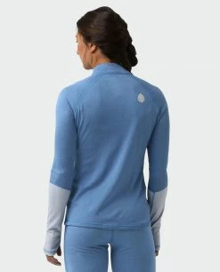 Stio Women's Basis Power Wool™ Zip Neck -Stio Online Store W Basis Power Wool Zip Neck Alpine Lake 3 9118e1a0 4c6e 47f6 8842 f0dd66b76187