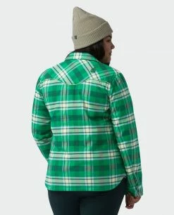 Stio Women's Buckhorn Insulated Snap Shirt -Stio Online Store W Buckhorn Insulated Snap Shirt Herbage Plaid Alt 4