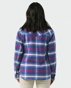 Stio Women's Buckhorn Insulated Snap Shirt -Stio Online Store W Buckhorn Insulated Snap Shirt Mulberry Plaid 3