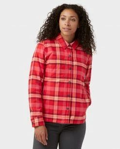 Stio Women's Buckhorn Insulated Snap Shirt -Stio Online Store W Buckhorn Insulated Snap Shirt Risk Red Plaid 1