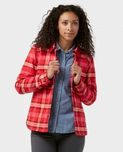 Stio Women's Buckhorn Insulated Snap Shirt -Stio Online Store W Buckhorn Insulated Snap Shirt Risk Red Plaid 2