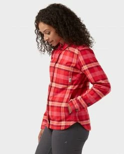Stio Women's Buckhorn Insulated Snap Shirt -Stio Online Store W Buckhorn Insulated Snap Shirt Risk Red Plaid 3