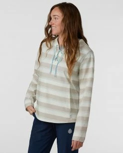 Stio Women's CFS Sun Hoodie -Stio Online Store W CFS Sun Hoodie Pebble Stripe 1