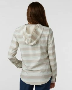 Stio Women's CFS Sun Hoodie -Stio Online Store W CFS Sun Hoodie Pebble Stripe 2