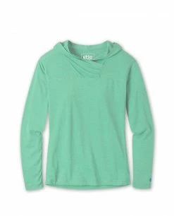 Stio Women's Divide Hooded Pullover -Stio Online Store W Divide Hoodie Turquoise Rest Heather