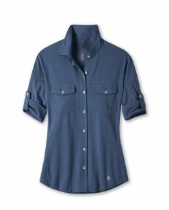 Stio Women's Divide Shirt -Stio Online Store W Divide Shirt Mountain Shadow Heather