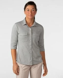 Stio Women's Divide Shirt -Stio Online Store W Divide Shirt Quiet Gray 1