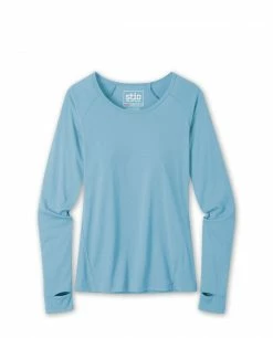 Stio Women's Divide Tee LS -Stio Online Store W Divide Tech Tee LS Summer Cloud Heather