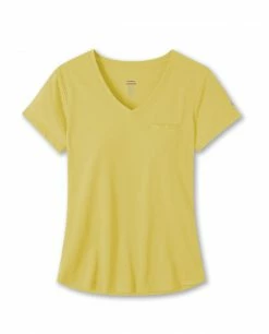 Stio Women's Divide V-Neck SS -Stio Online Store W Divide Tech V Neck Dazzling Sunflower