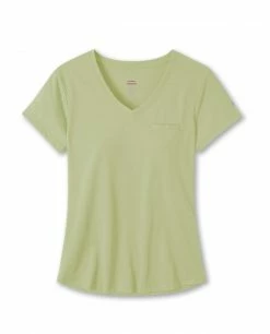 Stio Women's Divide V-Neck SS -Stio Online Store W Divide Tech V Neck Honey Dew