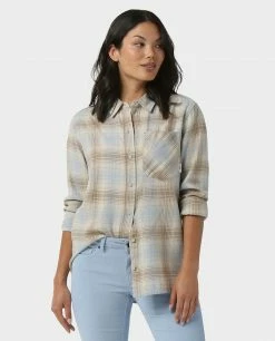 Stio Women's Dovetail Lightweight Flannel Shirt 39 Stio Women's Dovetail Lightweight Flannel Shirt -Stio Online Store W Dovetail Lightweight Flannel Shirt Bone White Plaid 3