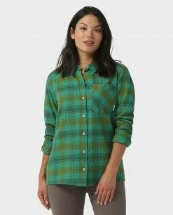 Stio Women's Dovetail Lightweight Flannel Shirt 43 Stio Women's Dovetail Lightweight Flannel Shirt -Stio Online Store W Dovetail Lightweight Flannel Shirt Greenery Plaid 1