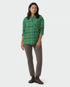 Stio Women's Dovetail Lightweight Flannel Shirt 46 Stio Women's Dovetail Lightweight Flannel Shirt -Stio Online Store W Dovetail Lightweight Flannel Shirt Greenery Plaid 4