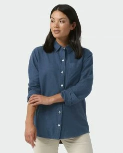 Stio Women's Dovetail Lightweight Flannel Shirt 33 Stio Women's Dovetail Lightweight Flannel Shirt -Stio Online Store W Dovetail Lightweight Flannel Shirt Mountain Shadow Heather 2