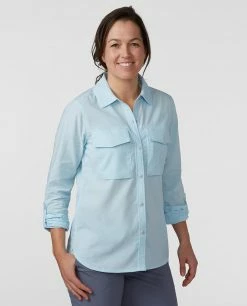 Stio Women's Eddy Guide Shirt LS -Stio Online Store W Eddy Guide Shirt Misty Cloud 1