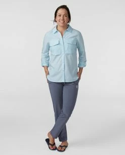 Stio Women's Eddy Guide Shirt LS -Stio Online Store W Eddy Guide Shirt Misty Cloud 5