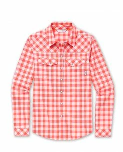 Stio Women's Eddy Shirt LS -Stio Online Store W Eddy Shirt Azalea Bloom Check