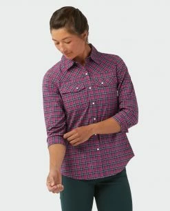 Stio Women's Eddy Shirt LS -Stio Online Store W Eddy Shirt LS Backyard Berry Plaid 2 0cb1e020 ffad 4c61 b0e0 d652504437a3