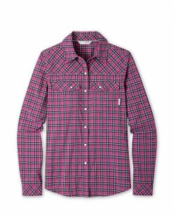 Stio Women's Eddy Shirt LS -Stio Online Store W Eddy Shirt LS Backyard Berry Plaid ad6dee94 4b3a 4ae3 a2cf f3518604c7df