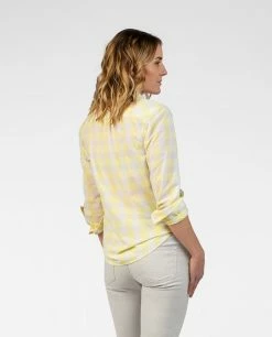 Stio Women's Emery Shirt LS 19 Stio Women's Emery Shirt LS -Stio Online Store W Emery Shirt LS Lemonade Check 5