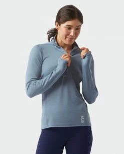 Stio Women's Fremont Stretch Fleece Half Zip -Stio Online Store W Fremont Stretch Fleece Half Zip Storm Cloud 3 Top