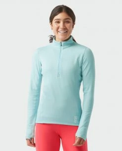 Stio Women's Fremont Stretch Fleece Half Zip -Stio Online Store W Fremont Stretch Fleece Half Zip Summer Cloud 3 Top
