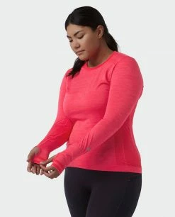 Stio Women's Basis® Seamless Tech Crew -Stio Online Store W Full Range Tech Crew Pink Elation Alt 2