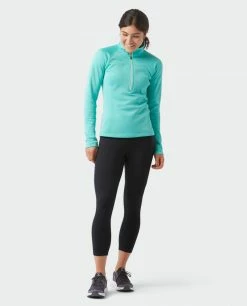 Stio Women's Gannett Peak Fleece Half Zip -Stio Online Store W Gannett Peak Half Zip Turquoise Rest 1 Full
