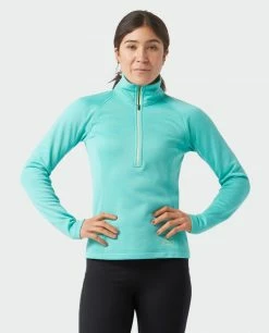 Stio Women's Gannett Peak Fleece Half Zip -Stio Online Store W Gannett Peak Half Zip Turquoise Rest 3 Top