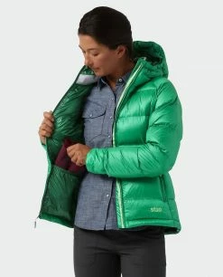 Stio Women's Hometown Down Hooded Jacket -Stio Online Store W Hometown Down Hooded Jacket Greenery 2