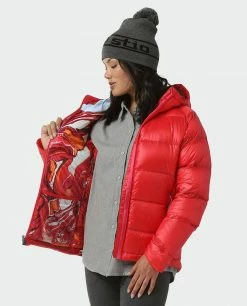 Stio Women's Hometown Down Hooded Jacket -Stio Online Store W Hometown Down Hooded Jacket Risk Red 2