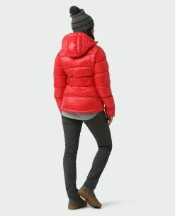 Stio Women's Hometown Down Hooded Jacket -Stio Online Store W Hometown Down Hooded Jacket Risk Red 5