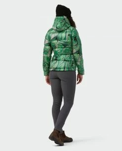 Stio Women's Hometown Down Hooded Jacket -Stio Online Store W Hometown Down Hooded Jacket Verdant Marble Print 6
