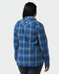 Stio Women's Hutkeeper Flannel Shirt 28 Stio Women's Hutkeeper Flannel Shirt -Stio Online Store W Hutkeeper Flannel Shirt Mountain Shadow Plaid Alt 4