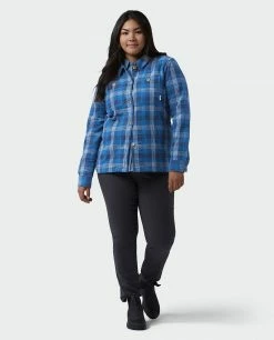 Stio Women's Hutkeeper Flannel Shirt 29 Stio Women's Hutkeeper Flannel Shirt -Stio Online Store W Hutkeeper Flannel Shirt Mountain Shadow Plaid Alt 6