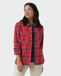 Stio Women's Hutkeeper Flannel Shirt 32 Stio Women's Hutkeeper Flannel Shirt -Stio Online Store W Hutkeeper Flannel Shirt Pink Elation Plaid 1
