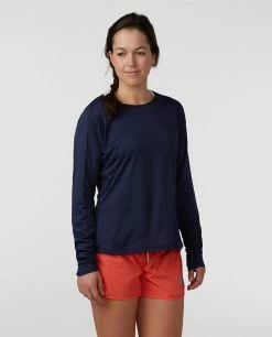 Stio Women's Icefloe Tech Tee LS -Stio Online Store W Icefloe Tech Tee LS Maritime Blue 1