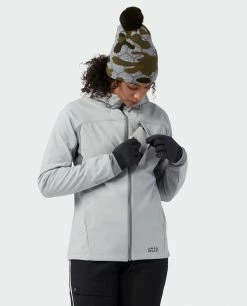 Stio Women's Millibar WINDSTOPPER® Hooded Jacket -Stio Online Store W Millibar Windstopper Hooded Jacket Quiet Gray 9