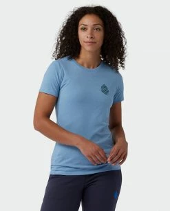 Stio Women's Pinecone Ripple Tee -Stio Online Store W Pinecone Ripple Tee Light Blue Heather 1